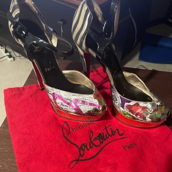 Louboutin graffiti store shoes